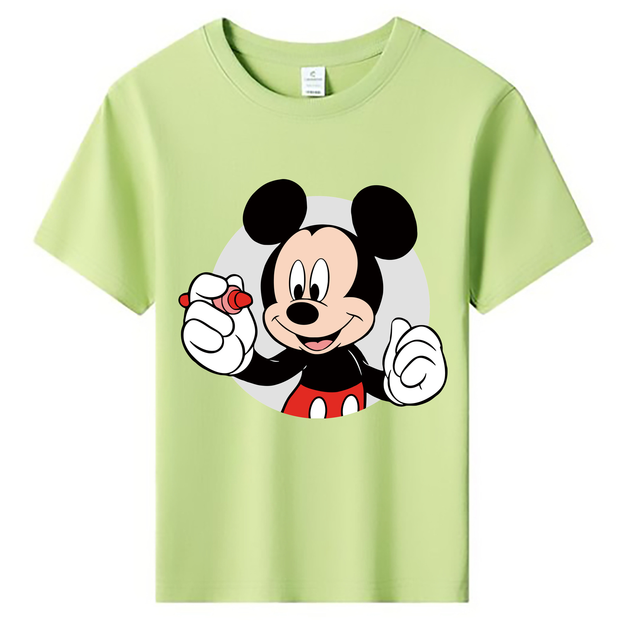 ミッキーマウス Mickey Mouse 綿100％キッズTシャツ（フロントプリント）